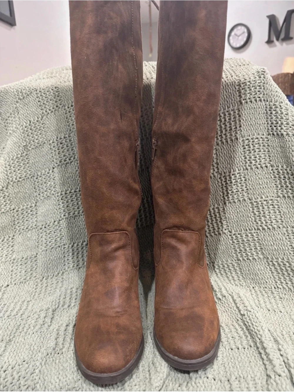 White Mountain Brown Suede knee high Boot
